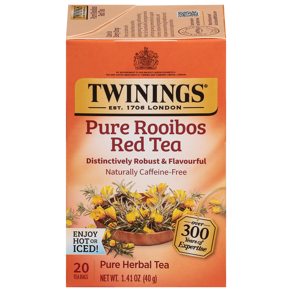 Twinings Caffeine Free Pure Rooibos Red Herbal Tea Bags