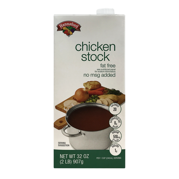 Hannaford Fat Free Chicken Stock