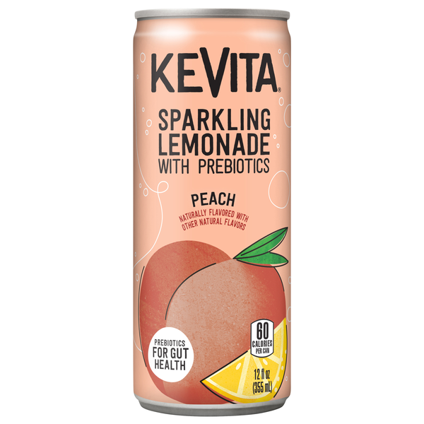 KeVita Peach Sparkling Lemonade with Prebiotics