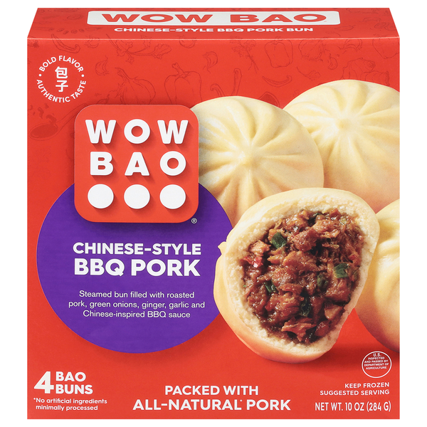 Wow Bao Chinese Style BBQ Pork Bao Buns - 4 ct