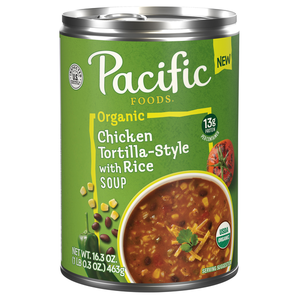 Pacific Foods Organic Chicken Tortilla-Style with Rice Soup