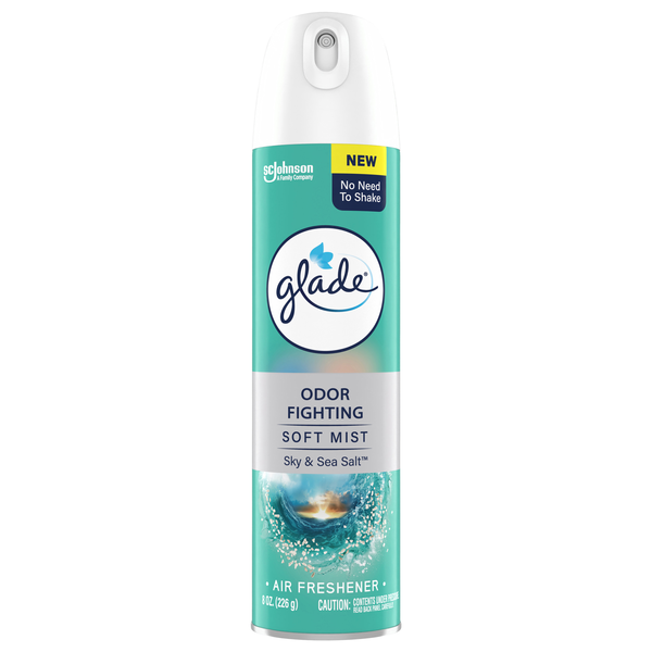 Glade Odor Fighting Soft Mist Sky & Sea Salt Air Freshener Aerosol Spray