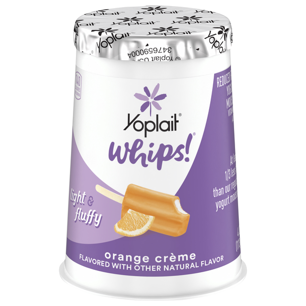 Yoplait Whips! Low Fat Orange Creme Yogurt Mousse Cup