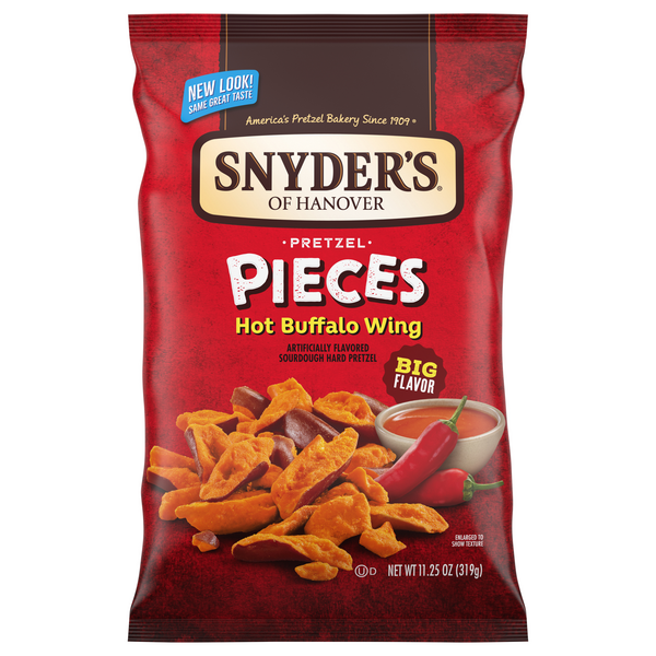 Save on Snyder's of Hanover Pretzel Pieces Hot Buffalo Wing Order