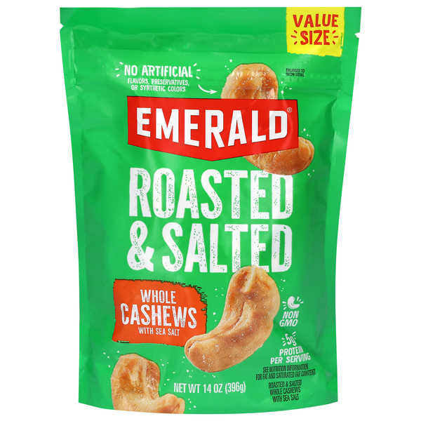Emerald Whole Roasted & Salted Cashews with Sea Salt Value Size