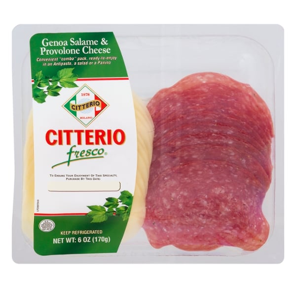 Citterio Fresco Genoa Salame & Provolone Cheese Sliced