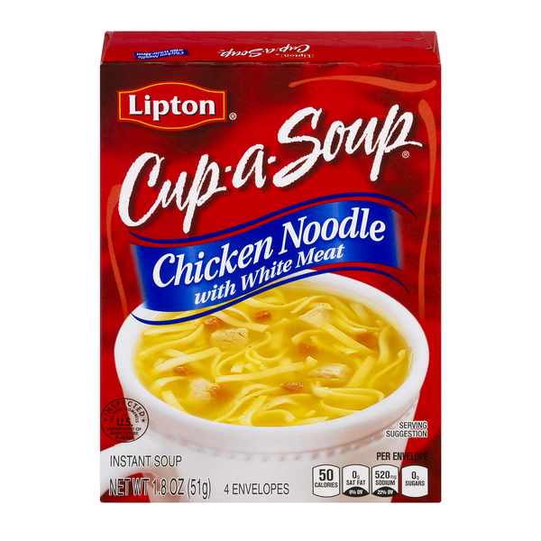 Lipton Chicken Noodle Instant Cup-A-Soup Mix - 4 ct