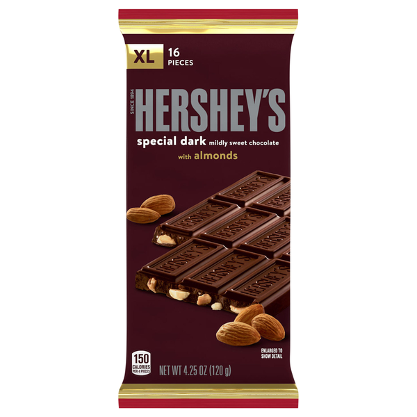 Hershey's Special Dark Chocolate Candy Bar with Almonds XL