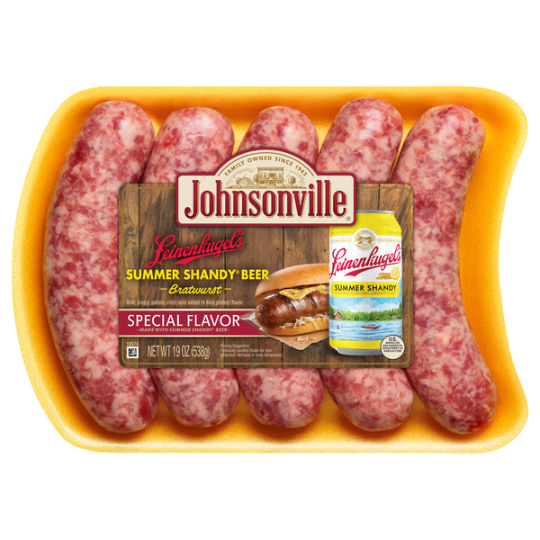 Johnsonville Leinenkugel's Summer Shandy Beer Bratwurst - 5 ct
