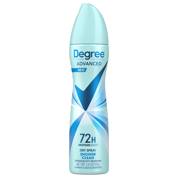 Degree Advanced Shower Clean Antiperspirant Deodorant Dry Spray