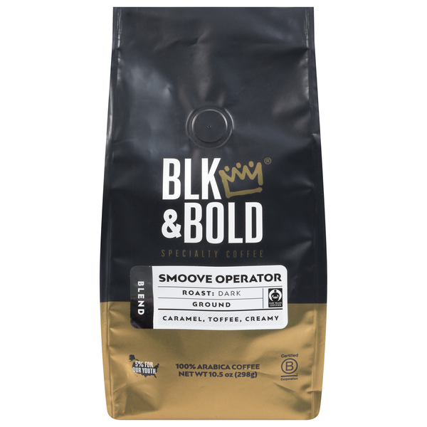 BLK & Bold Smoove Operator Blend Dark Roast Ground Coffee