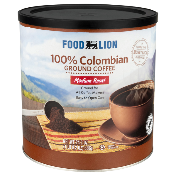 Food Lion 100% Colombian Medium Roast Ground Coffee