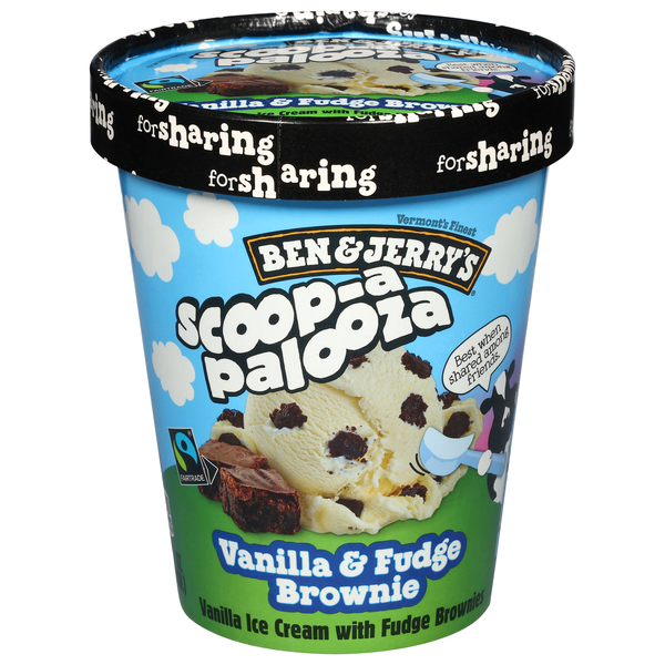 Ben & Jerry's Scoop-a-Palooza Vanilla & Fudge Brownie Ice Cream