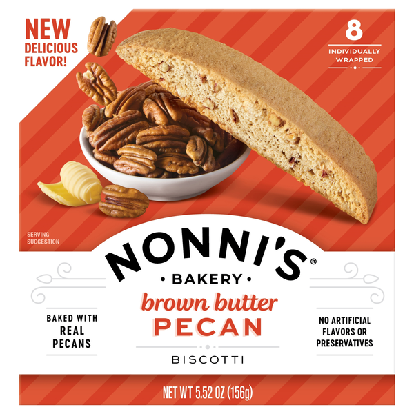 Nonni's Brown Butter Pecan Biscotti - 8 ct