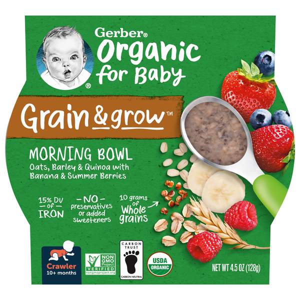 Save on Gerber Organic Grain Grow Morning Bowl Oats Barley
