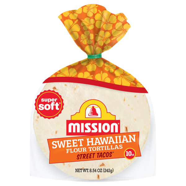 Mission Sweet Hawaiian Street Taco Flour Tortillas 4.5 Inch - 10 ct