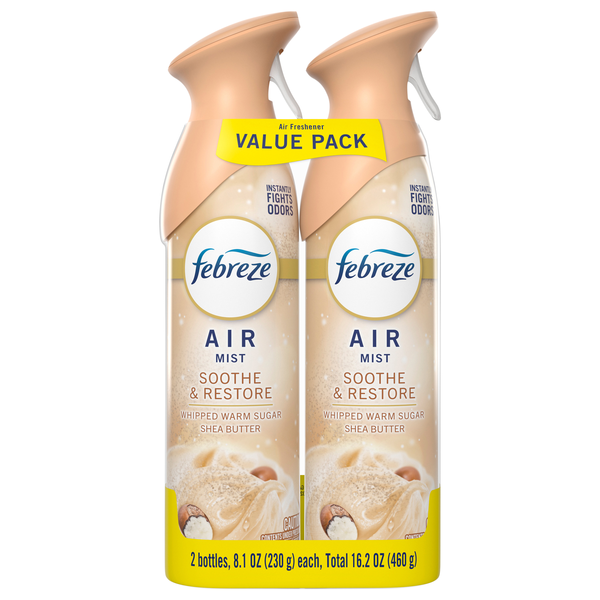 Febreze AIR Mist Whipped Warm Sugar Shea Butter Freshener Spray - 2 ct