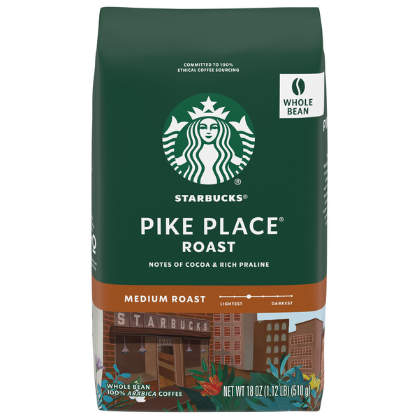 Save on Starbucks Pike Place Medium Roast Coffee (Whole Bean) Order