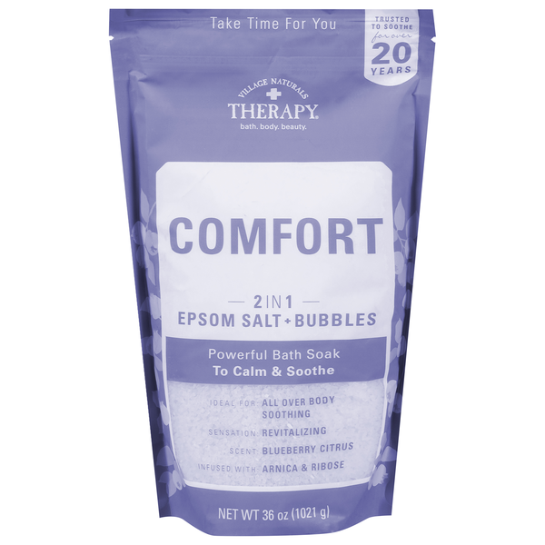 Village Naturals Therapy Epsom Salt + Bubbles Blueberry Citrus Bath Soak