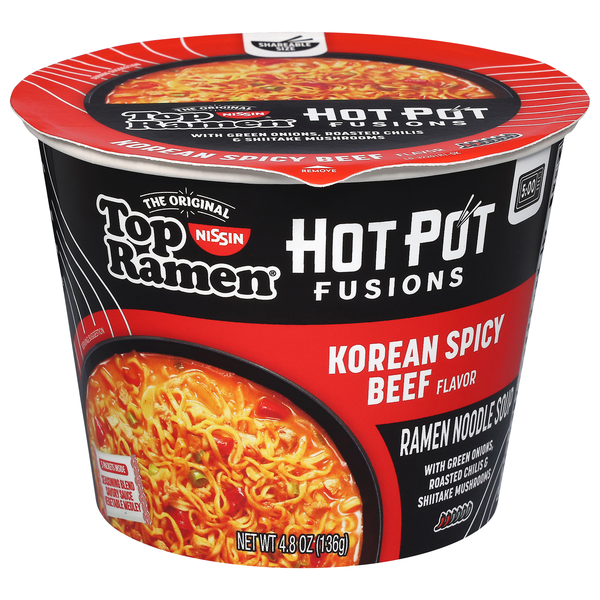 Nissin Top Ramen Hot Pot Fusions Korean Spicy Beef Noodle Soup