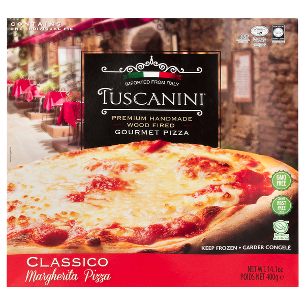 Tuscanini Imported Wood Fired Gourmet Classico Margherita Pizza Frozen