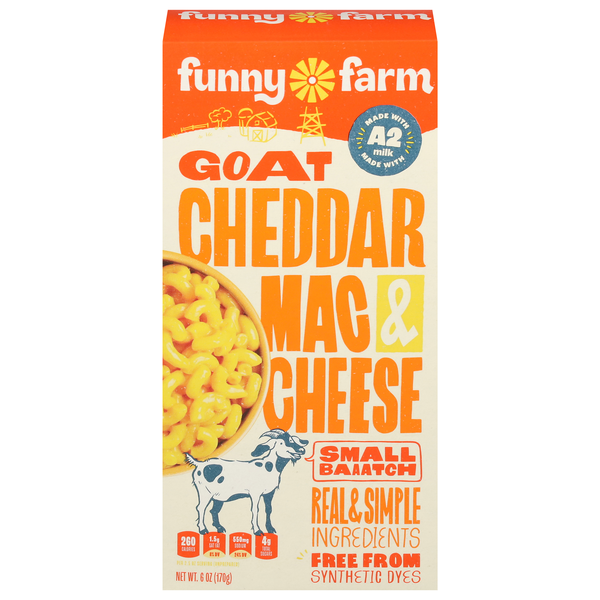 Save on Funny Farm Macaroni & Cheese Dinner Goat Cheddar Order Online