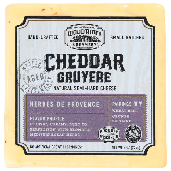 Wood River Creamery Semi-Hard Herbes de Provence Cheddar Gruyere Cheese
