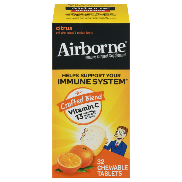 Airborne Original Chewable Immunity Support Citrus Tablets