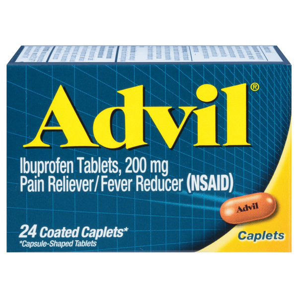 Advil Ibuprofen Pain Relief 200 mg Coated Caplets