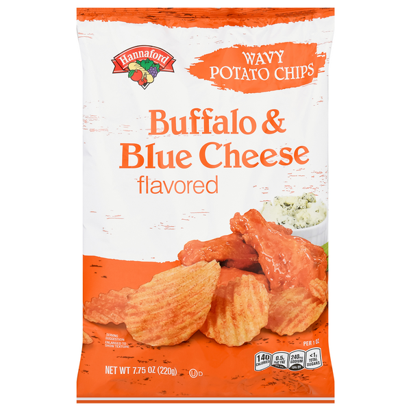 Hannaford Wavy Buffalo & Blue Cheese Flavored Potato Chips
