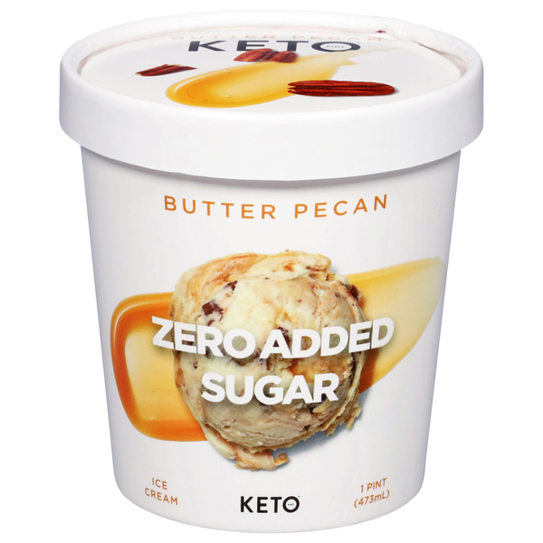Keto Zero Added Sugar Butter Pecan Ice Cream