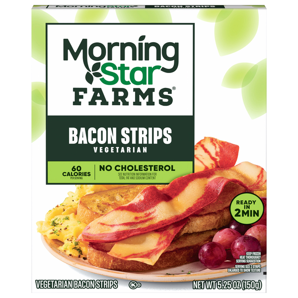 MorningStar Farms Plant Protein Veggie Breakfast Bacon Strips Frozen