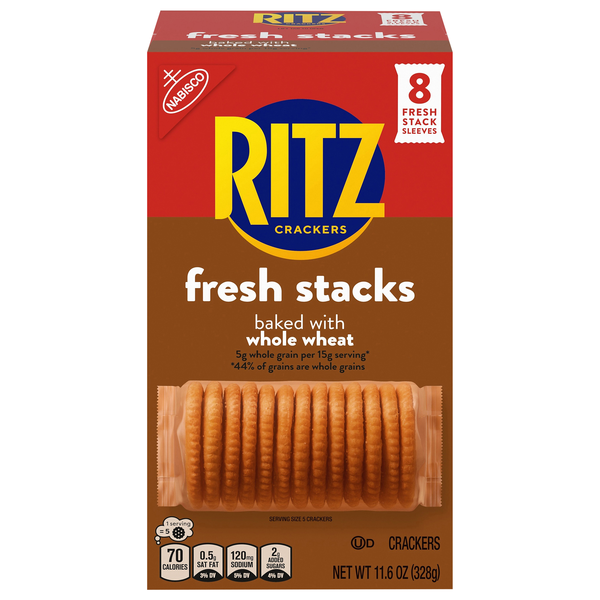 Nabisco Ritz Whole Wheat Crackers Fresh Stacks - 8 ct