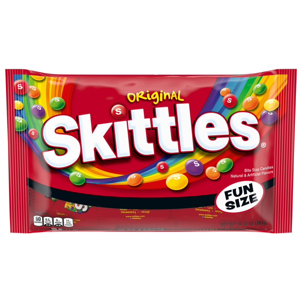 Skittles Original Bite Size Chewy Candy Fun Size