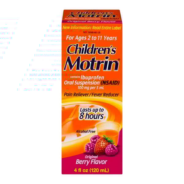 Motrin Children's Pain Fever Berry Ibuprofen Oral Suspension