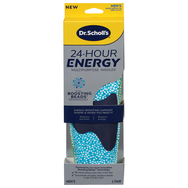 Dr. Scholl's Men's Hour Energy Multipurpose Insoles Size 8-14