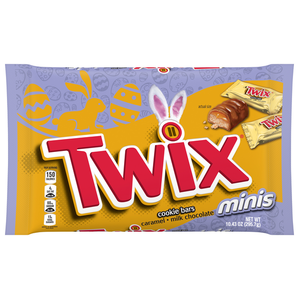 Twix Caramel & Milk Chocolate Easter Candy Cookie Bars Minis