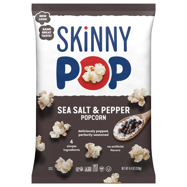 SkinnyPop Gluten Free Sea Salt & Pepper Popcorn
