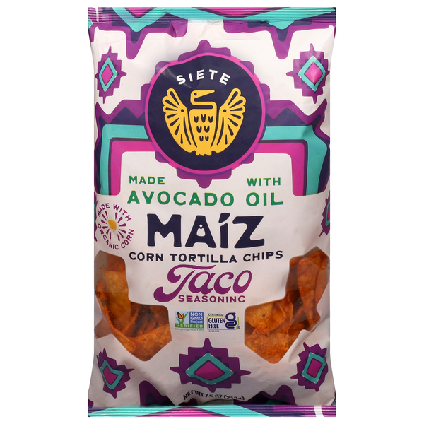 Siete Maiz Gluten Free Taco Seasoning Corn Tortilla Chips