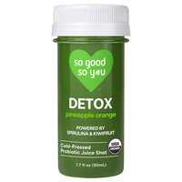 So Good So You Organic Detox Pineapple Orange Probiotic Juice Shot