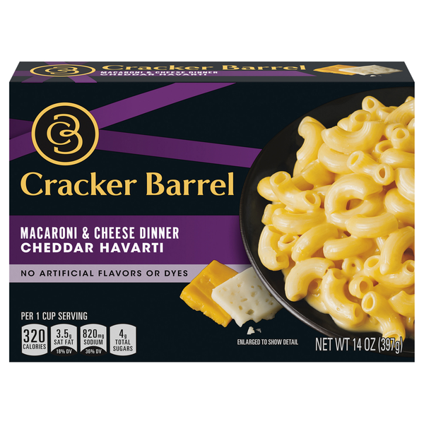 Cracker Barrel Cheddar Havarti Macaroni & Cheese Dinner