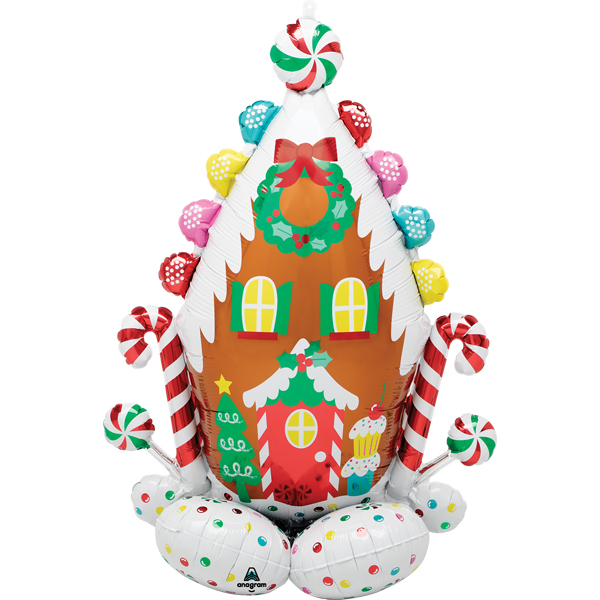 AirLoonz Christmas Gingerbread Decorative Air-Filled Balloon