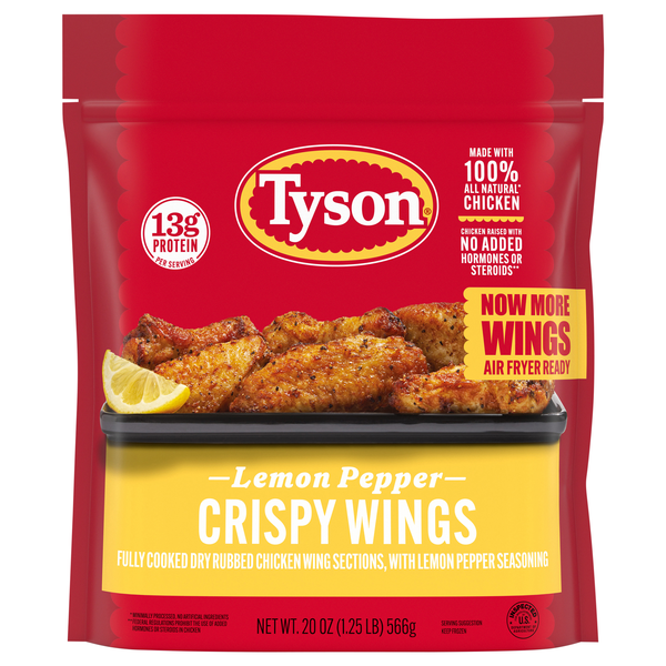 Tyson Fully Cooked Lemon Pepper Crispy Wings Frozen