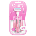 Gillette Venus Razors Sensitive Extra Lubricants 3 Blade Disposable