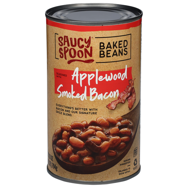 Saucy Spoon Applewood Smoked Bacon Seasoned Baked Beans