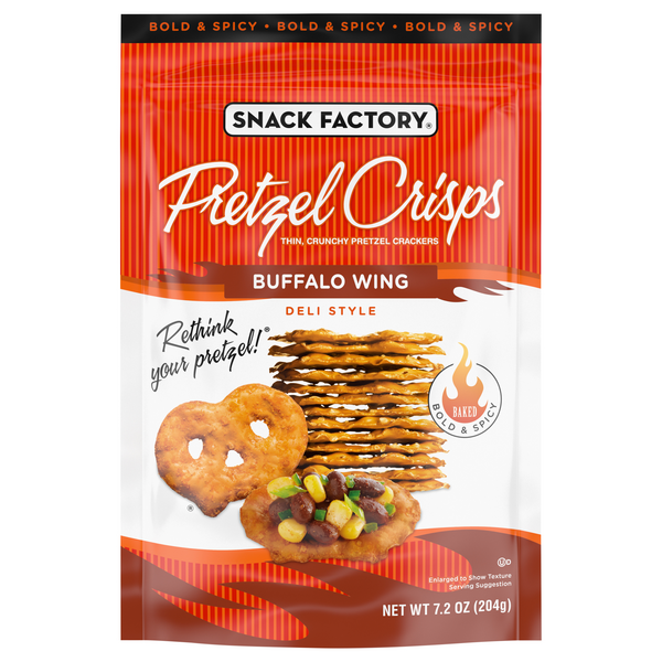 Save on Snack Factory Pretzel Crisps Deli Style Buffalo Wing Order