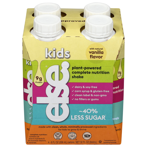 Else Kids Plant-Powered Vanilla Complete Nutrition Shake - 4 pk