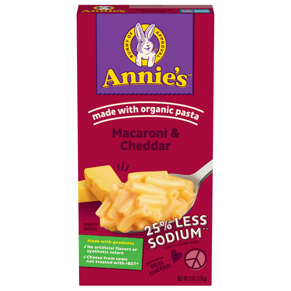 Annie's Organic 25% Less Sodium Macaroni & Cheddar