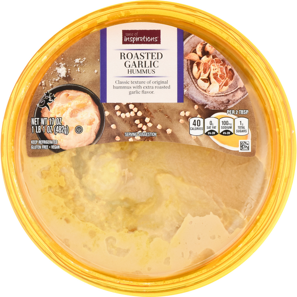 Taste of Inspirations Gluten Free Roasted Garlic Hummus Family Size