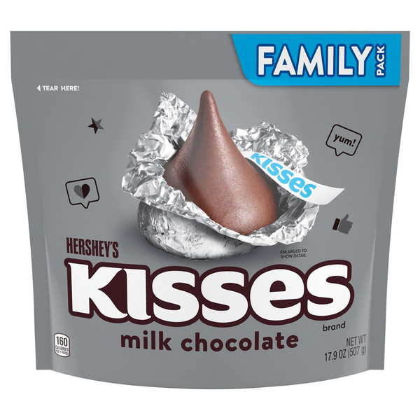 Hershey's KISSES Milk Chocolate Candy Family Pack